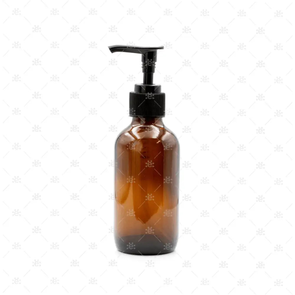 120Ml Amber Glass Pump Dispenser Bottle Lotion