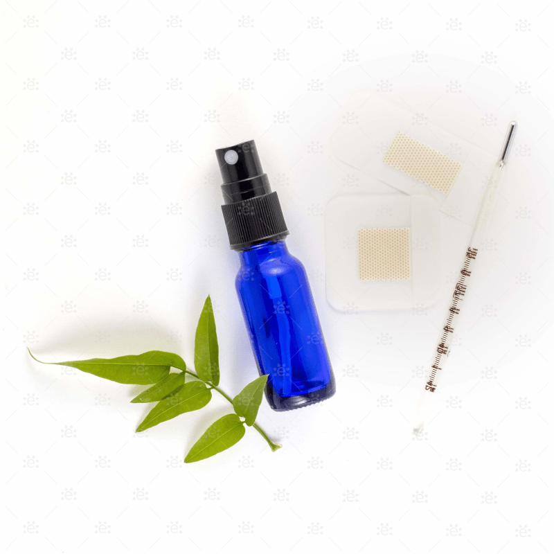 15ml Blue Glass Bottle with Spray Head (5 pack)