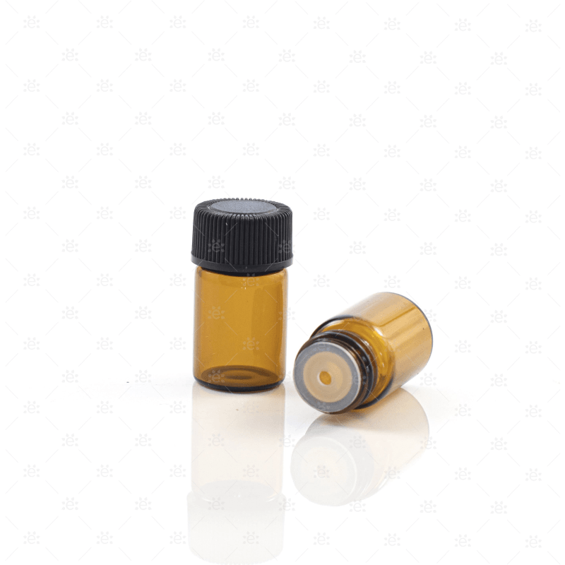 5/8 (2ml) Dram Amber Sample Vial Bottles (pack of 144)