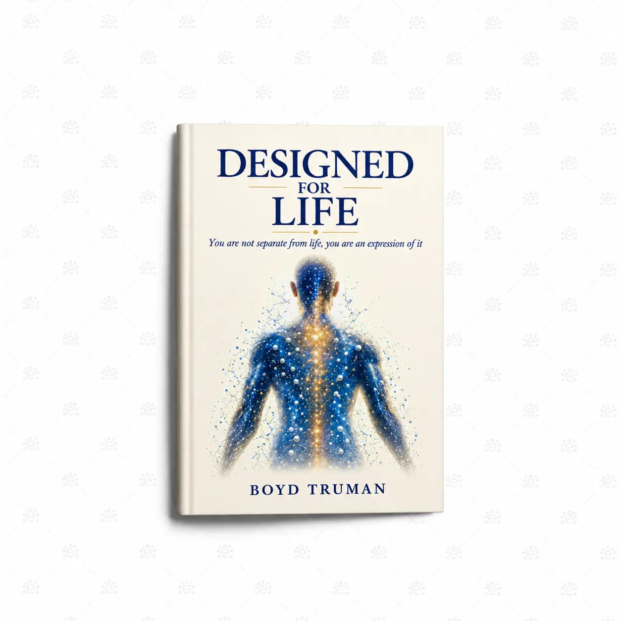 Boken Designed for Life av Boyd Truman på engelsk, med blå illustrasjon av menneskekroppen på omslaget.