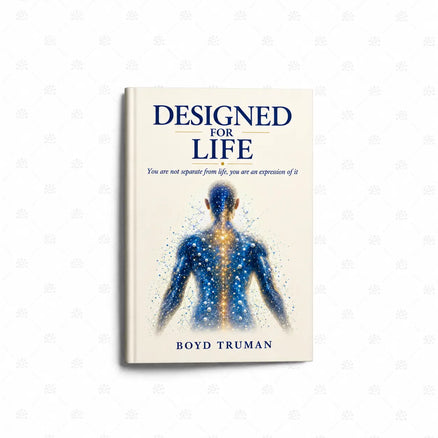 Boken Designed for Life av Boyd Truman på engelsk, med blå illustrasjon av menneskekroppen på omslaget.