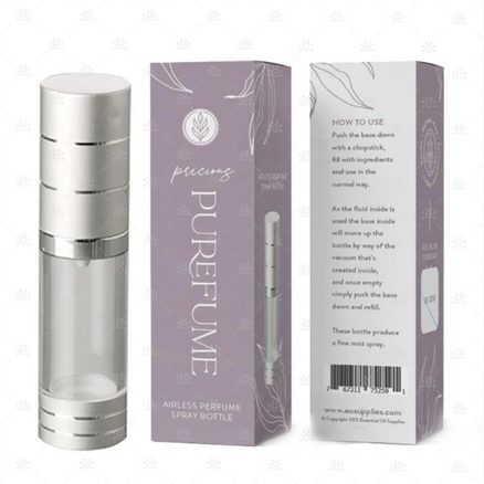 15 ml Pure-fume parfymeflaske med fin spray (2-pk) med digitalt oppskrifts hefte