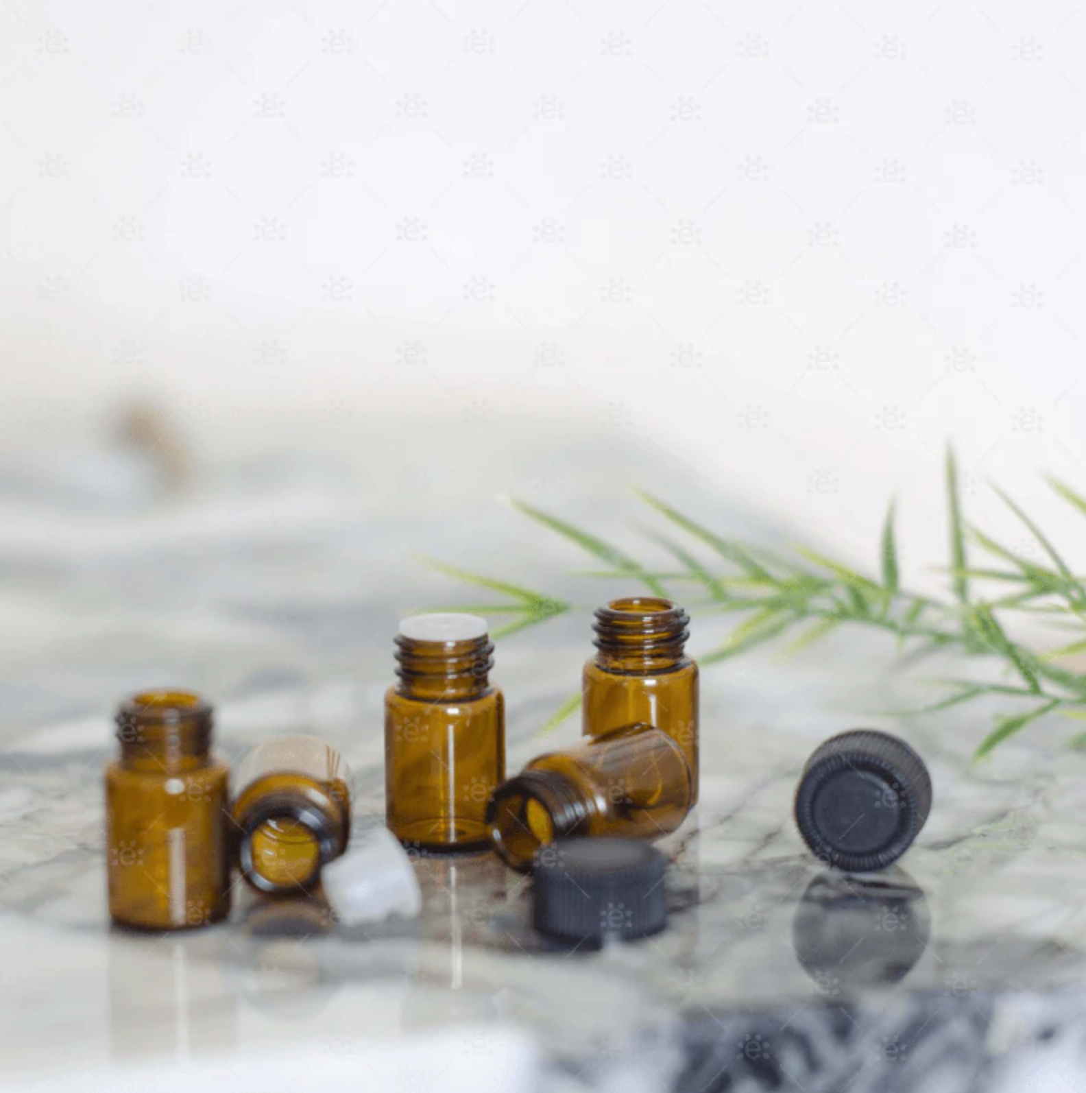 2 ml (5/8 dram) brune prøveflasker med kork (24-pk)