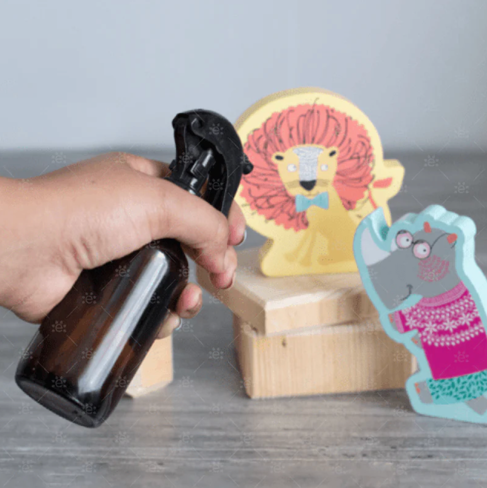 120 ml brun sprayflaske i glass