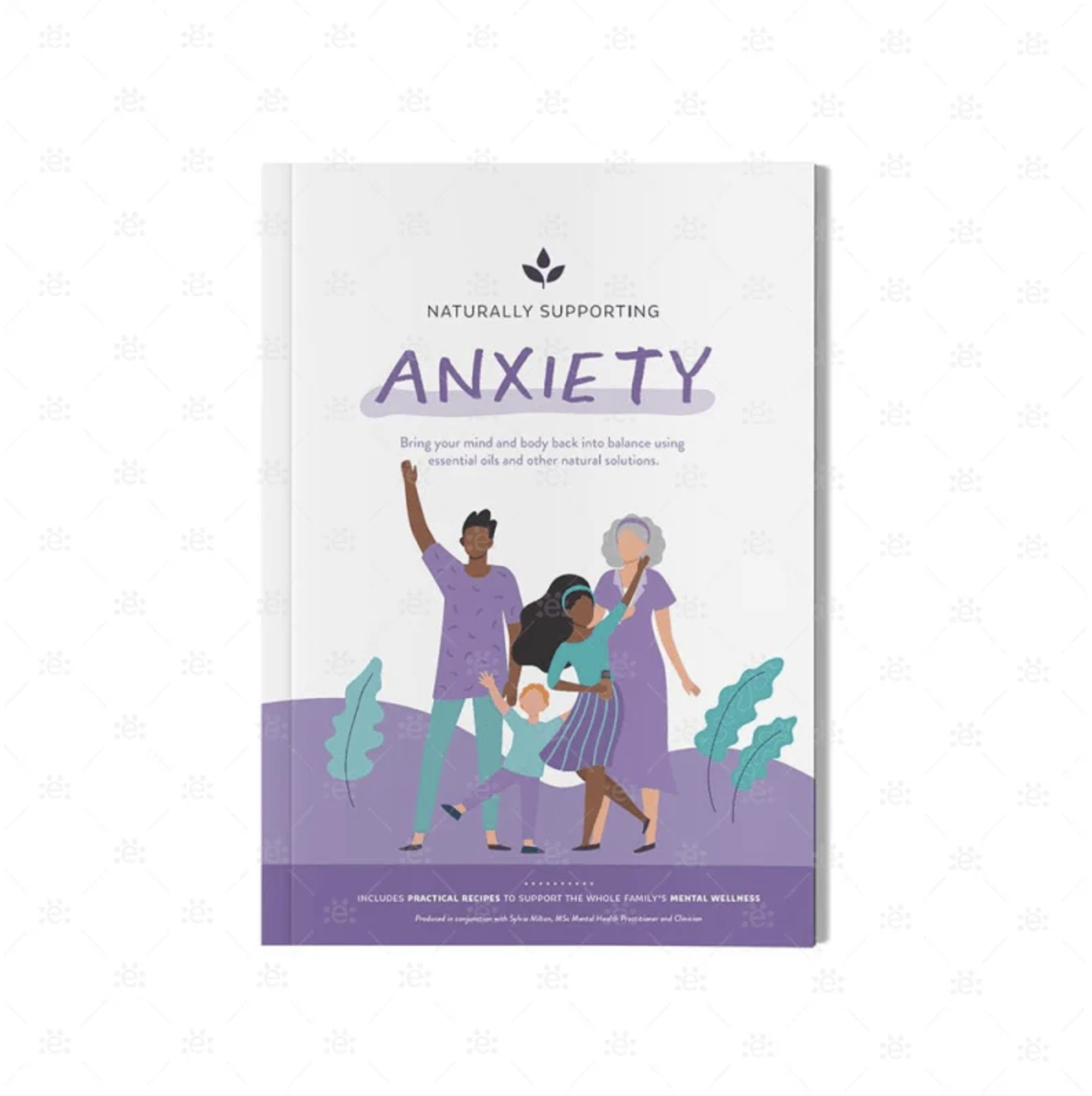 Bok om angst med naturlig støtte, eteriske oljer og mindfulness – engelsk bok for bedre mental balanse