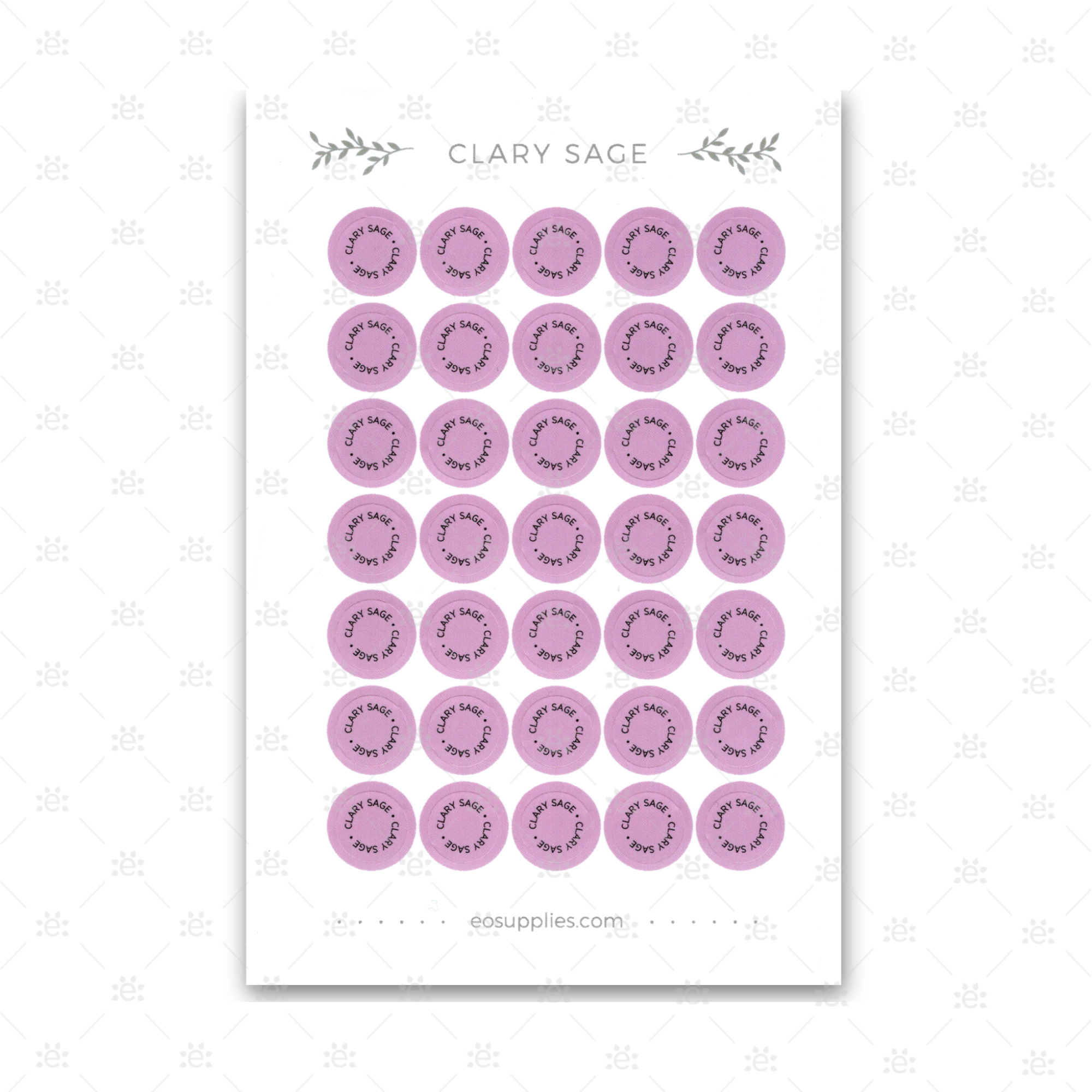Clary Sage klistremerker for eterisk olje etiketter til oljeflaske
