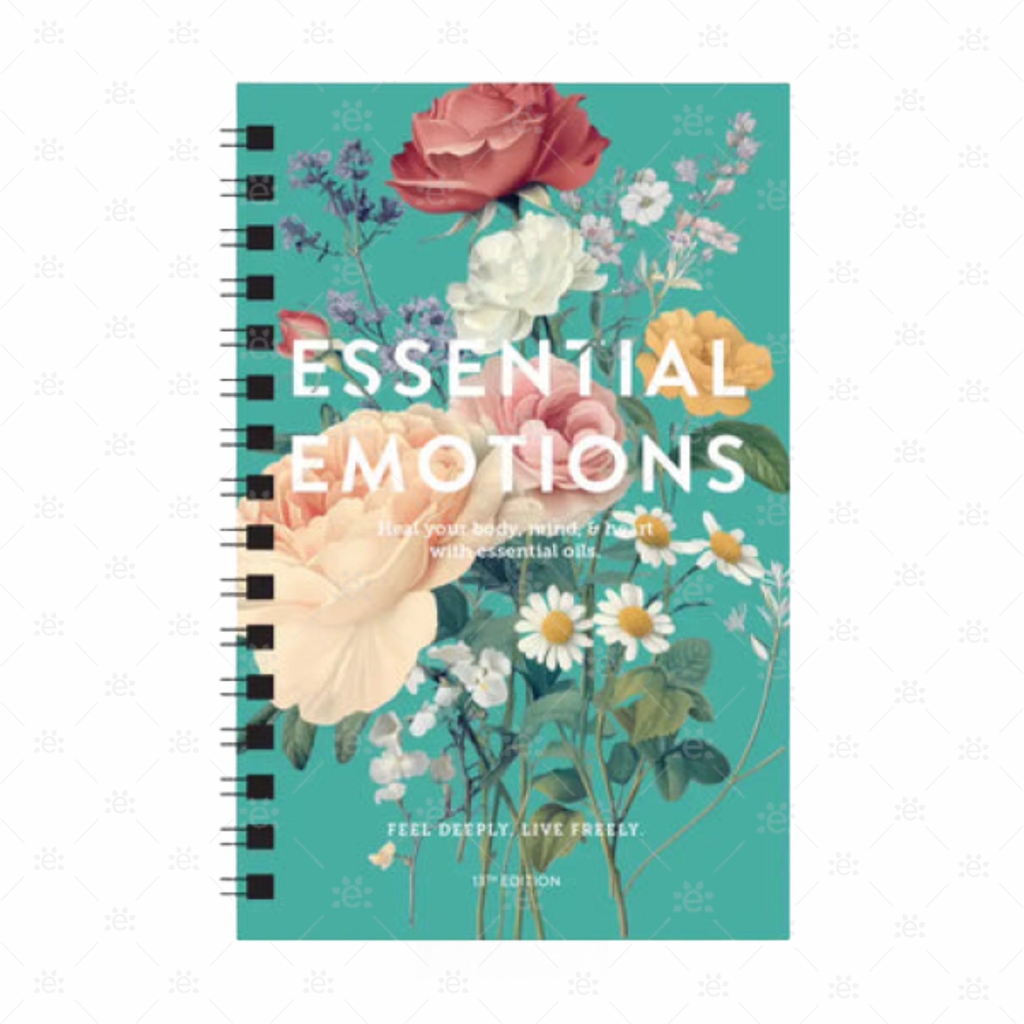 Essential Emotions spiralbundet bok om eteriske oljer og emosjonell støtte