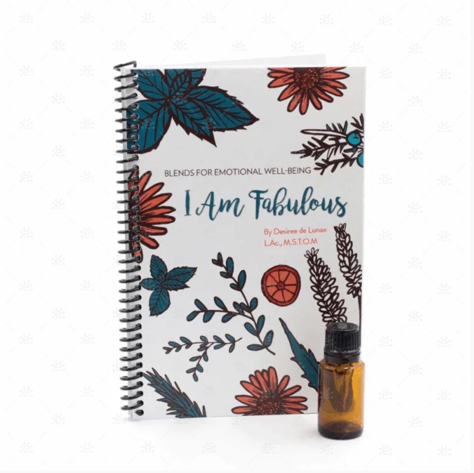 I Am Fabulous – Blends for Emotional Well-Being bok med tom rollerflaske for eteriske oljer.