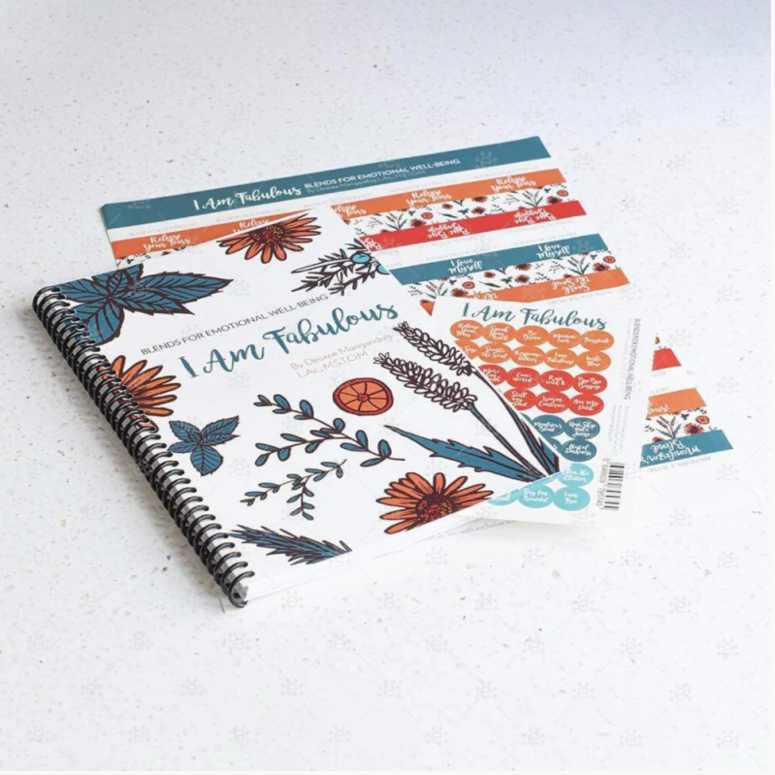 Klistremerker (engelsk): “I Am Fabulous Favourite Blends” – etiketter til rollerflasker (ark med 40 stk)