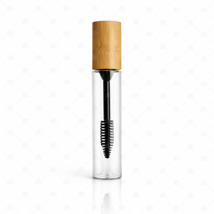 Mascaraflaske 10 ml i glass med bambuslokk til vippeserum og brynolje 1 stk