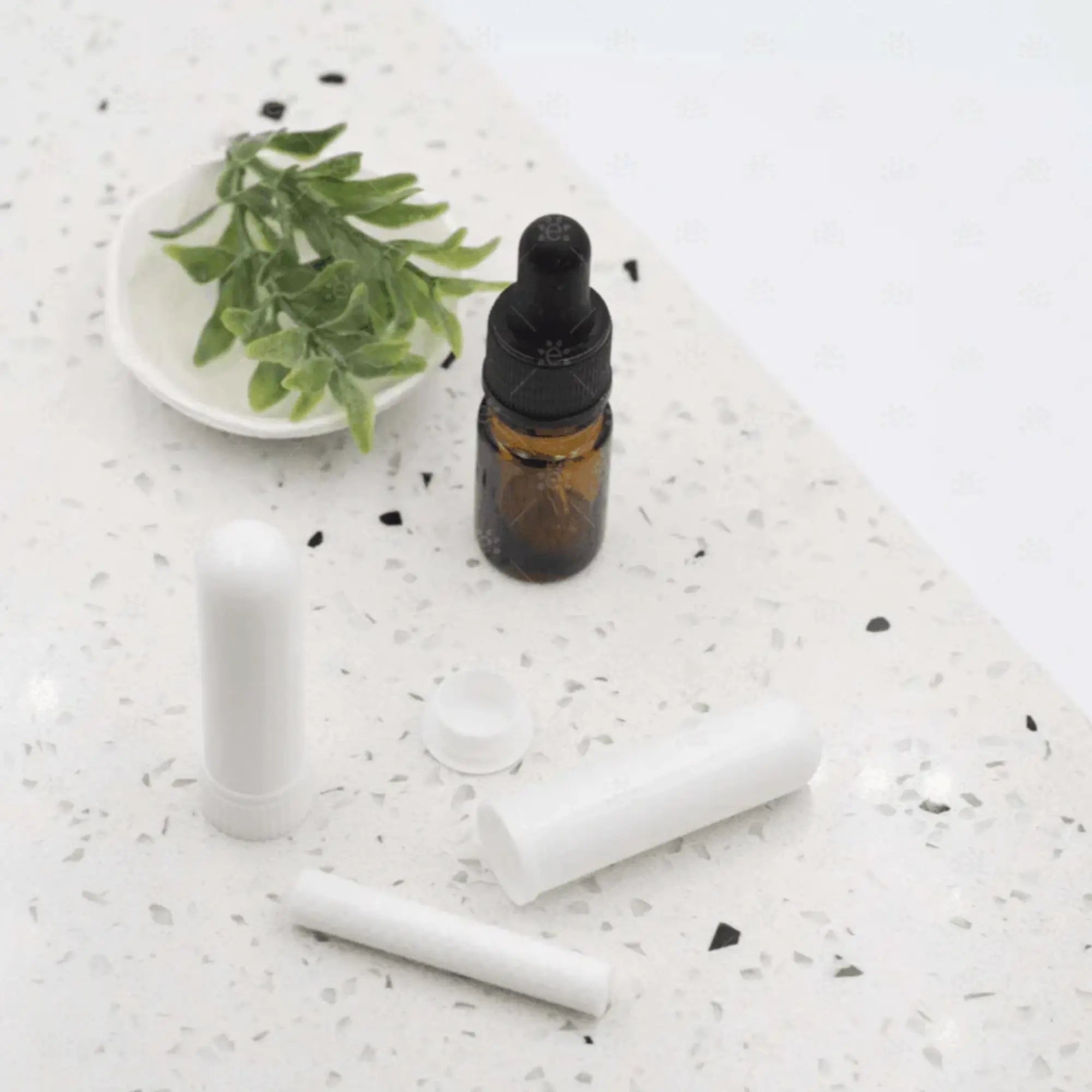 Neseinhalator refill med utskiftbare vattpinner og eterisk olje til aromaterapi