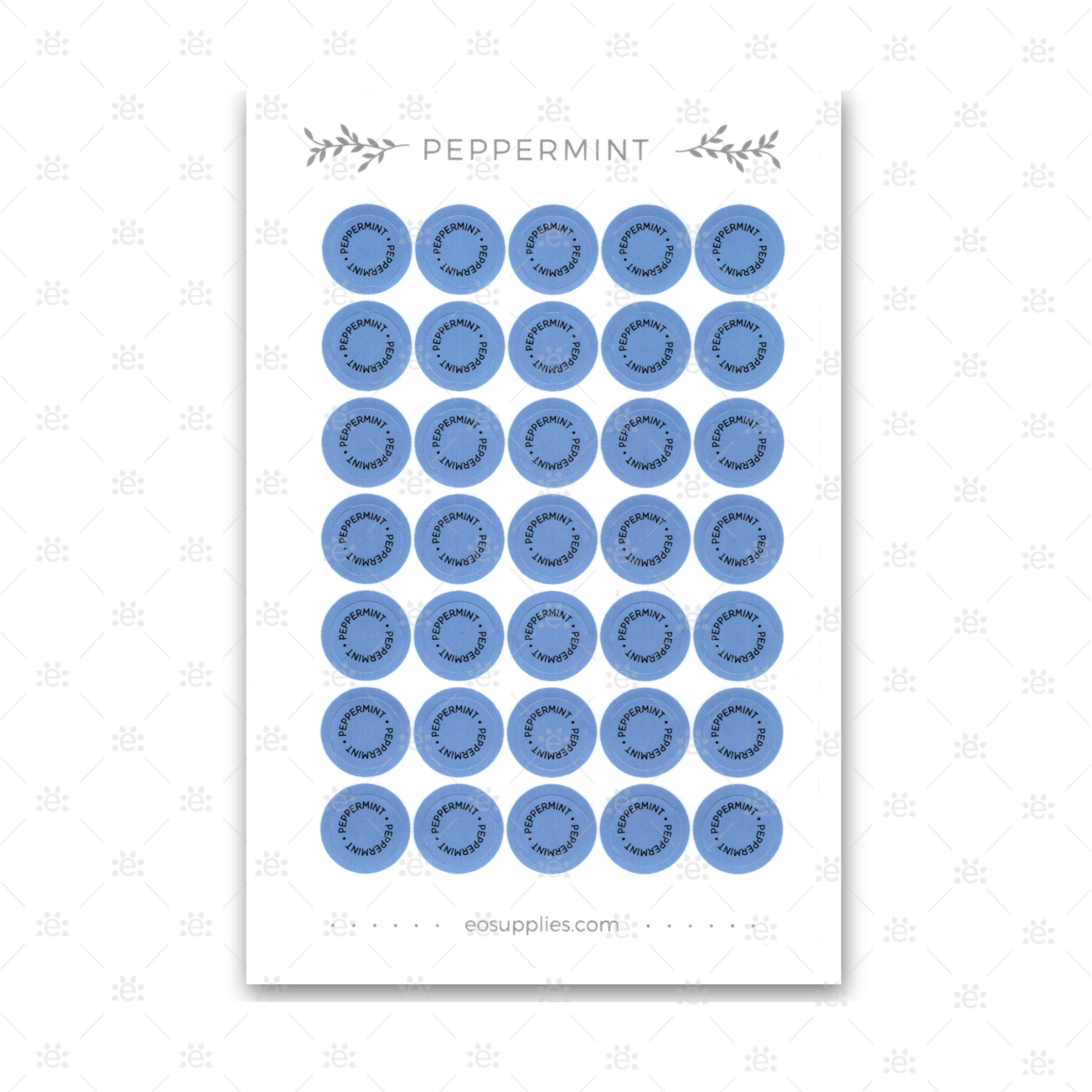 Peppermint klistremerker for eterisk olje etiketter til oljeflaske