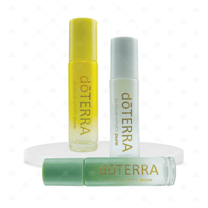 Fargede rollerflasker i glass til eteriske oljer 10 ml
