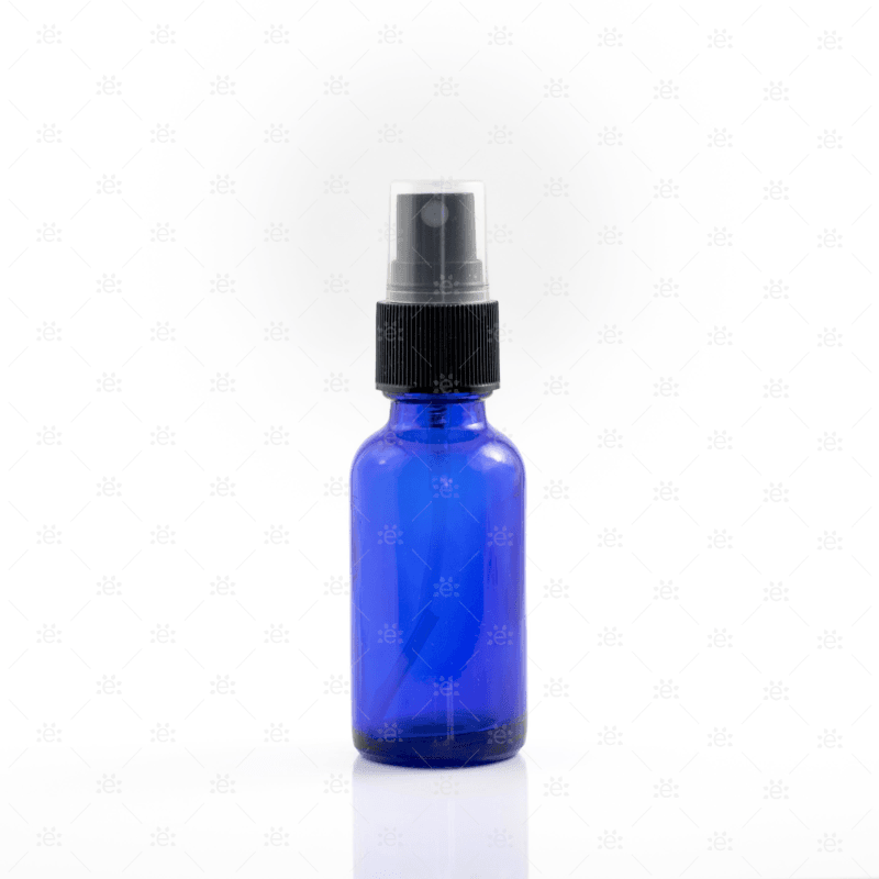 sprayflaske 30 ml blå glass med fin spray enkel flaske
