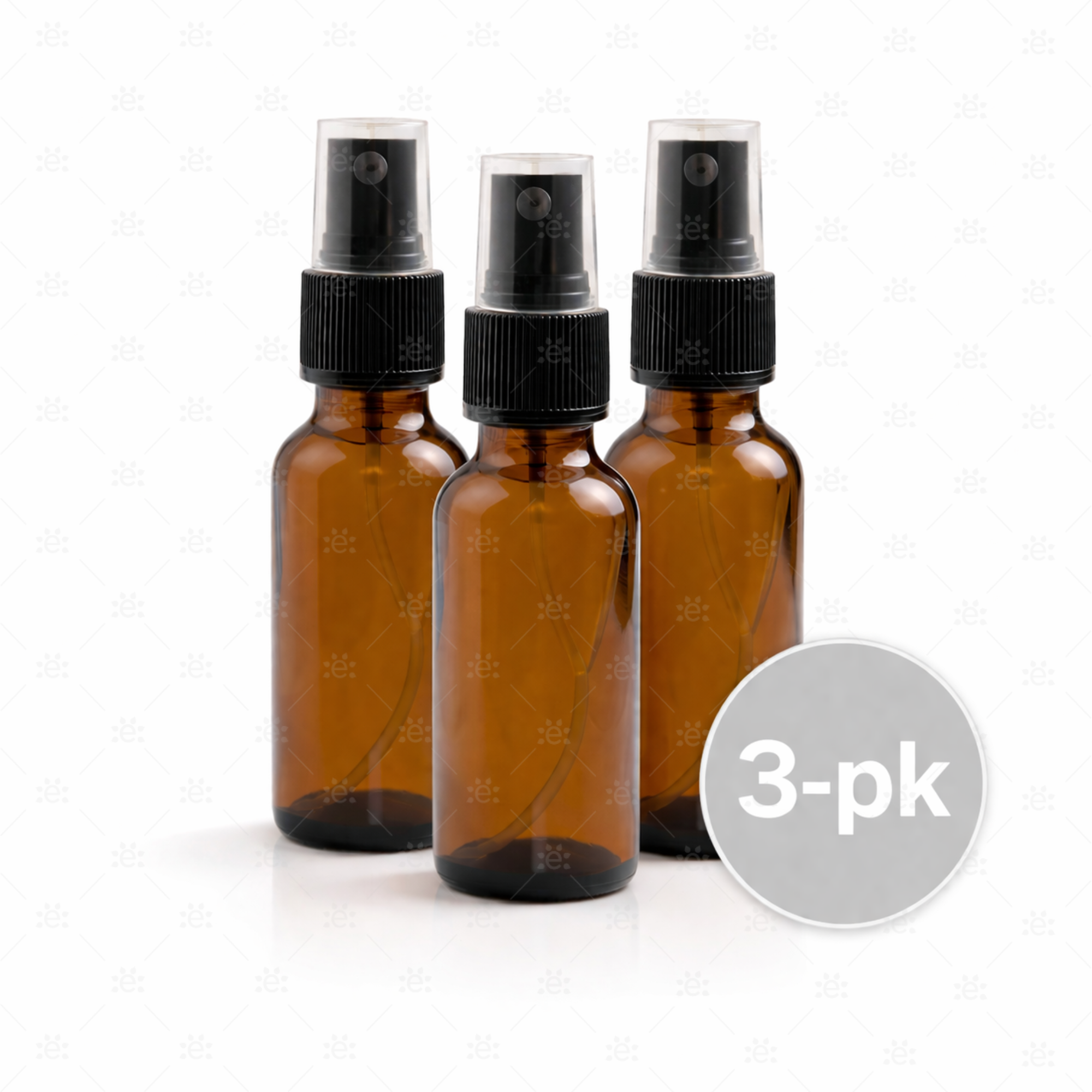 sprayflaske 30 ml brun glass med fin spray 3 pk eteriske oljer