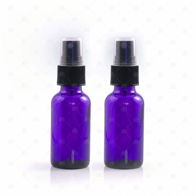 sprayflaske 60 ml lilla glass med fin dusj 2 pk