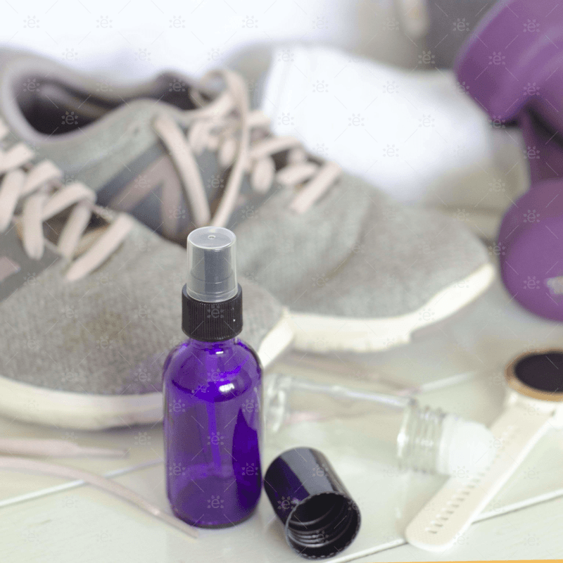 sprayflaske 60 ml lilla glass brukt til DIY spray og trening