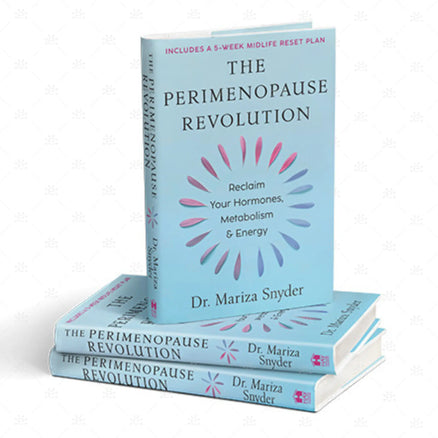 The Perimenopause Revolution av Dr. Mariza Snyder – innbundet bok om perimenopause og hormonbalanse.