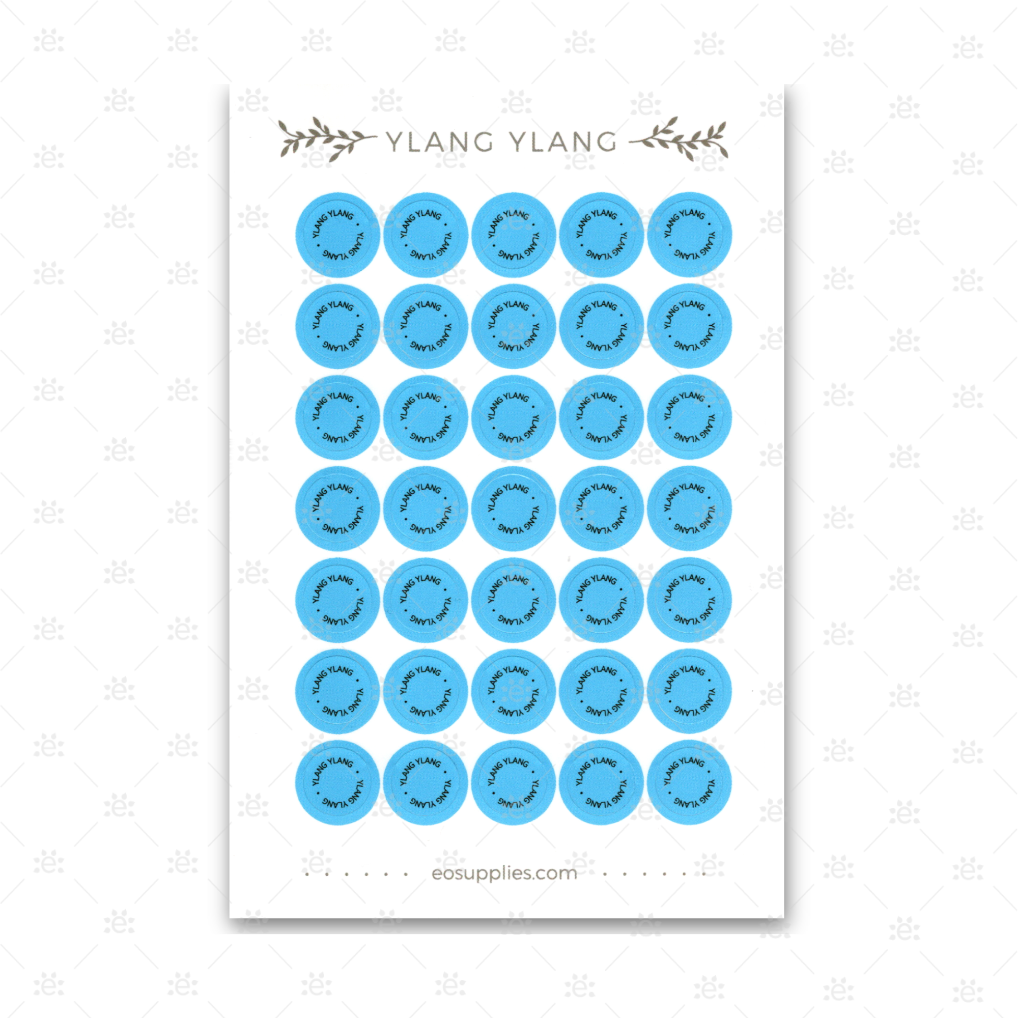 Ylang Ylang klistremerker for eterisk olje etiketter til oljeflaske