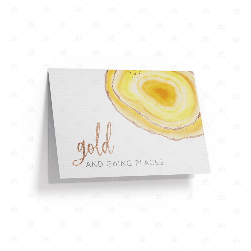 Gemstone Recognition Card - Gold